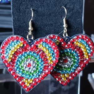 Handcrafted earrings heart